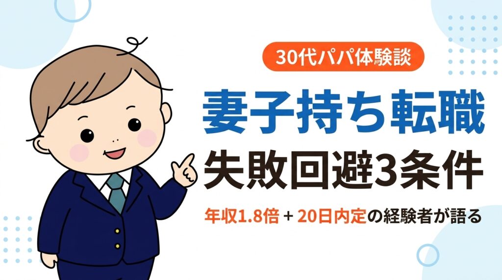 妻子持ち 転職 失敗 - 30代パパが体験談で語る失敗回避3条件と5つの失敗パターン