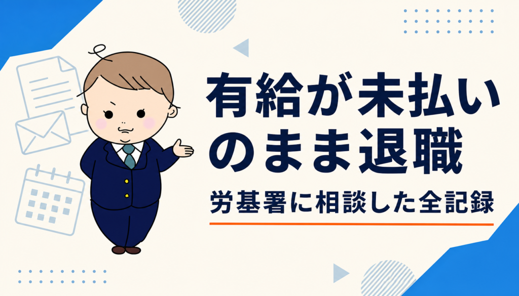 有給が未払いのまま退職→労働基準監督署に相談した実録